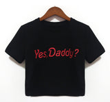 Yes Daddy Tee Printed short slim round neck short-sleeved T-shirt