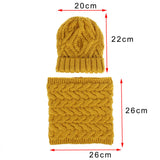 Two-piece knitted hat hat bib set