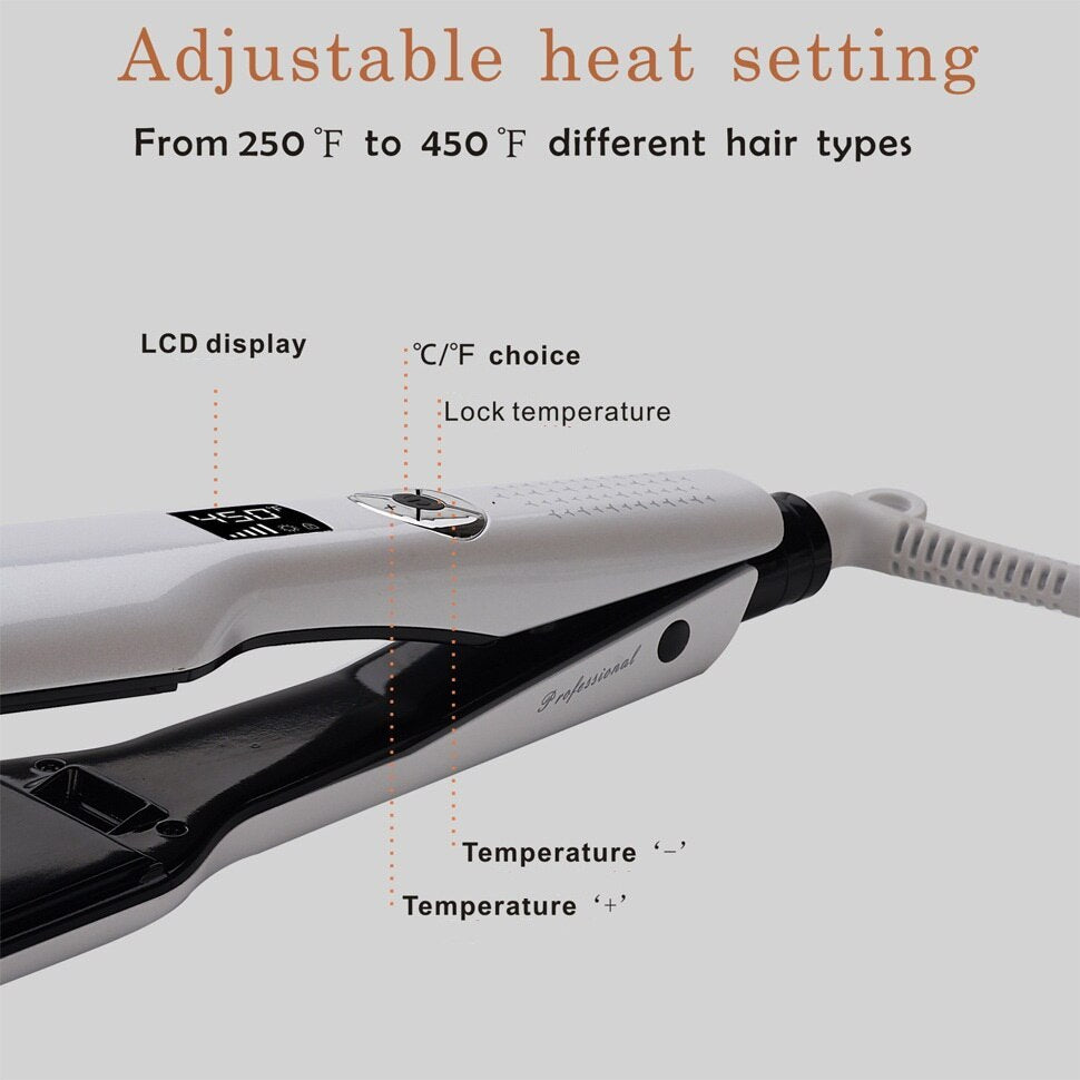 Straight Roll Dual Purpose LCD Display Wide Plate Perm