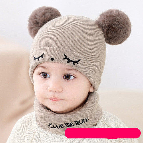 Embroidered cartoon knit hat