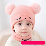 Embroidered cartoon knit hat