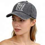 2pcs Golf Gifts Hats Par Tee Hats For Men Women, Adjustable Embroidered Wash Cotton Baseball Cap