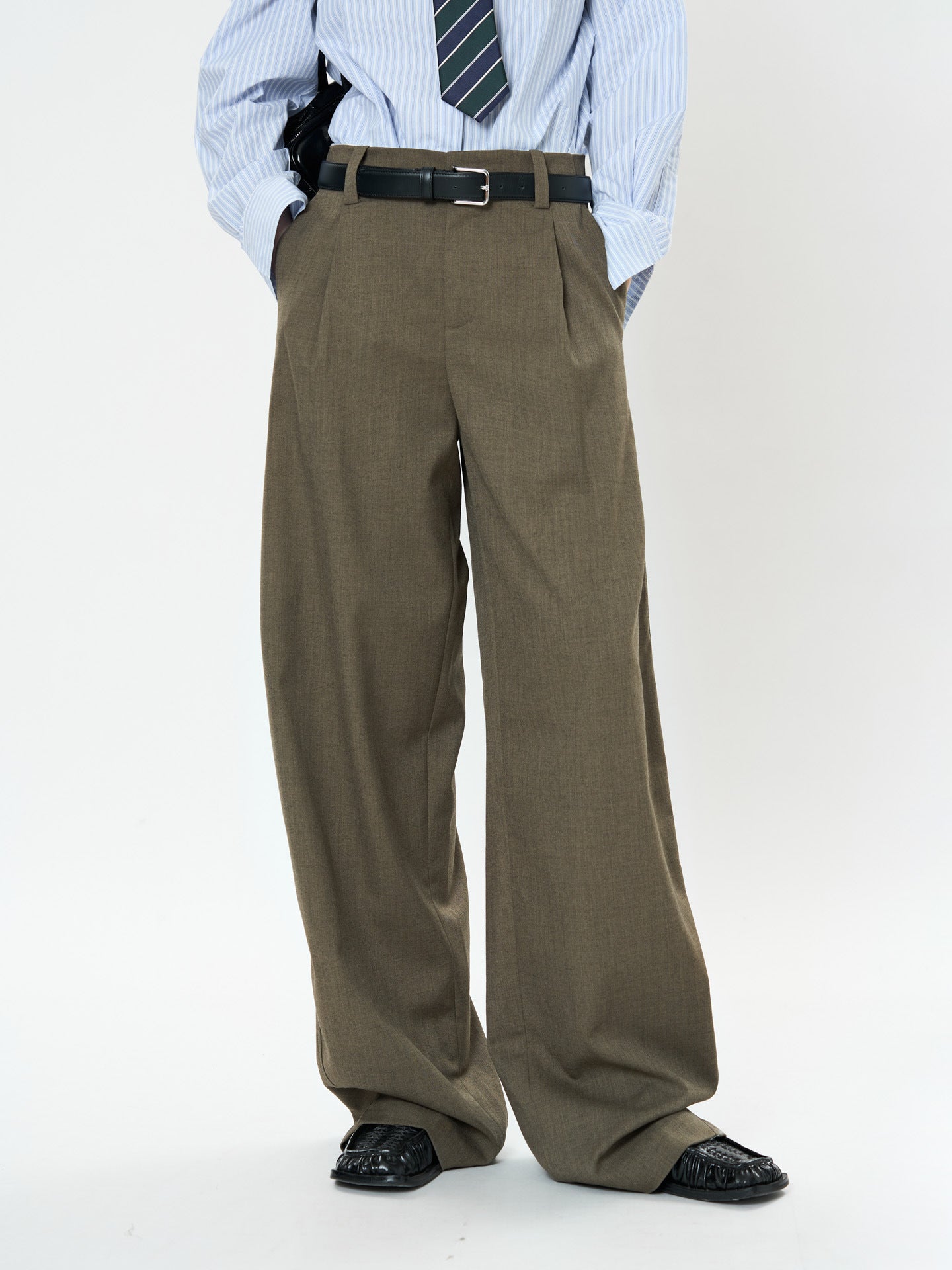 Profile Suit Pants Vertical And Smooth Casual Straight Trousers