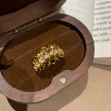 Women's Fashion French Diamond Irregular Ring