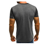 E-BAIHUI Men Fitness Compression T-Shirt Casual Cotton Black And Red Gradient High Quality Slim Shirt Men Fashion Tee Tops CG002