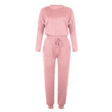 Loose Solid Color Long Sleeve Casual Set