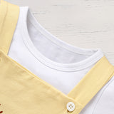 Infant Baby Boy Gentleman Outfit Summer Short Sleeve Crew Neck T Shirt First Birthday Suspender Romper Jumpsuit Set