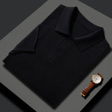 Men's Casual Solid Color Wool Knitted Half Sleeve