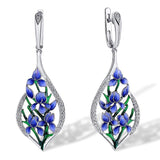 Huajie Orchid Flower Flower Earrings Female Ancient Style Artistic