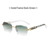 Frameless Sun Glasses Marbling Men's Sunglasses