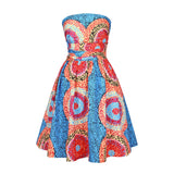 Printed African pleated skirt