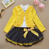 0-9Y Ruffle Tracksuit kids clothes sets for Hooded Children