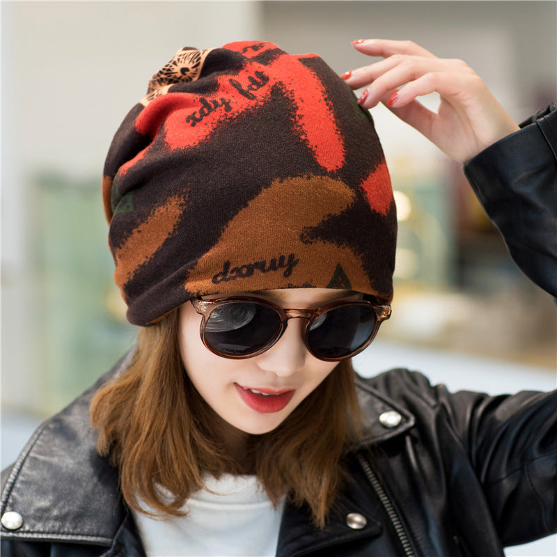 Hat Women's Autumn and Winter Fashion Multifunctional Hood