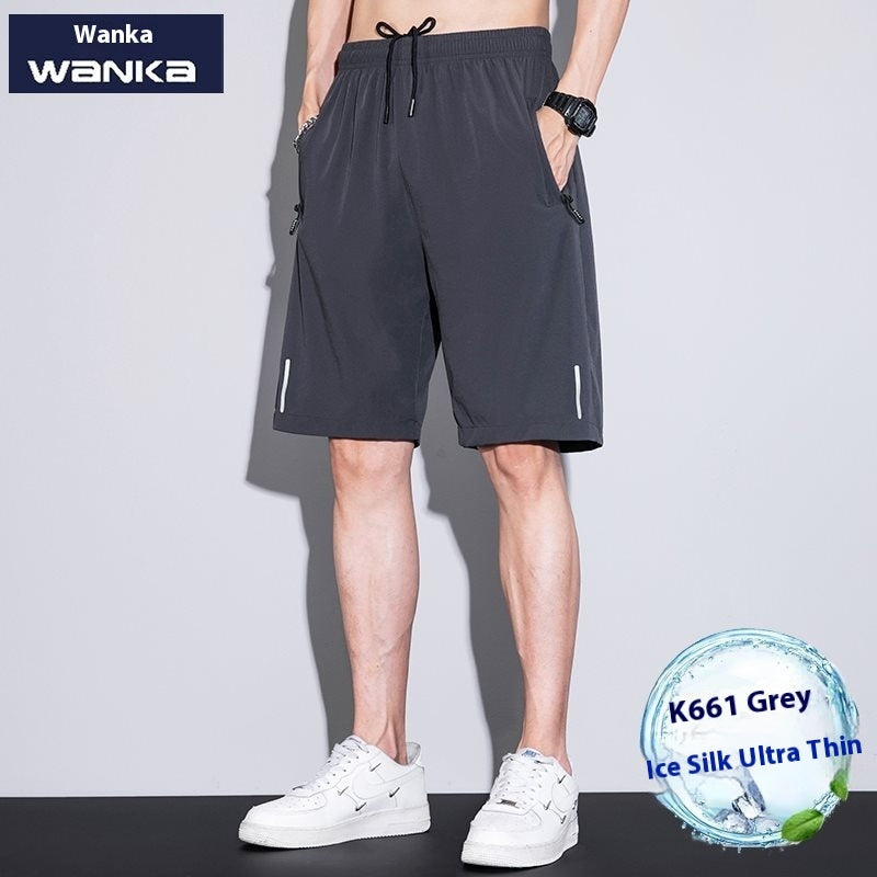Thin Ice Silk Quick-drying Running Fitness Men's Sports Shorts