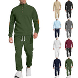 Stand Collar Long Sleeve Trousers Leisure Sports Outdoor Sweater Pants Suit