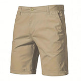 Outdoor Casual Straight-leg Slim Cropped Pants Plus Size Pure Color Cotton Camping Shorts