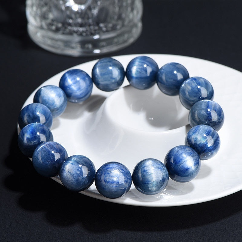 Natural Old Mine Blue Crystal Ball Bracelet