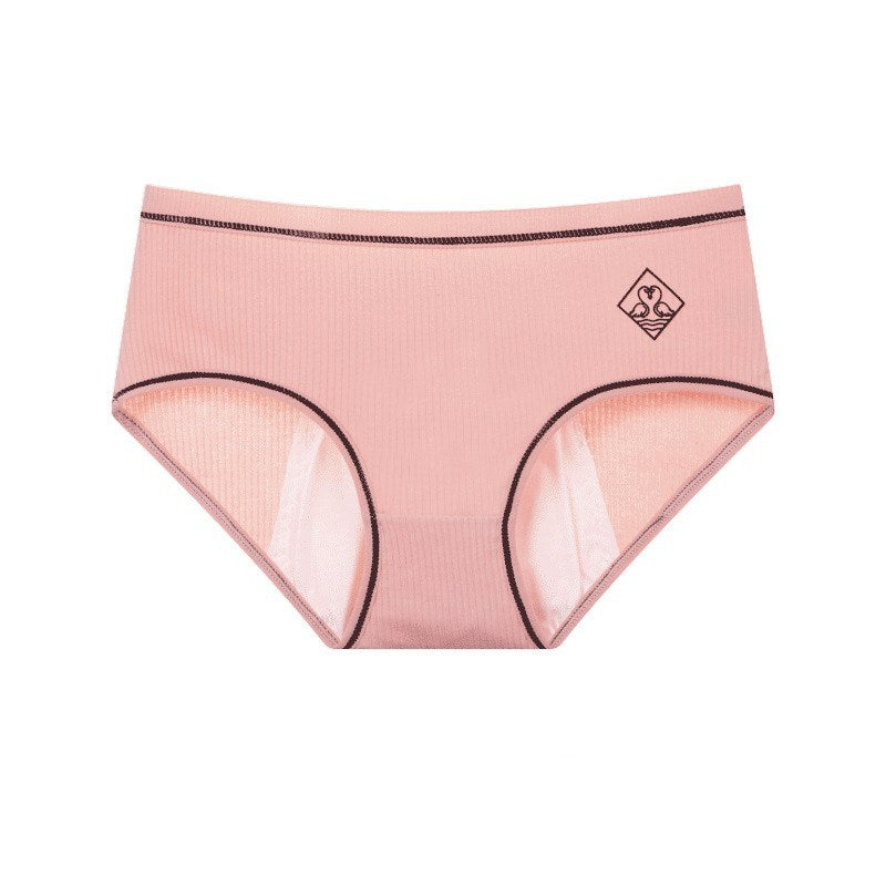 Threaded cotton sanitary panties