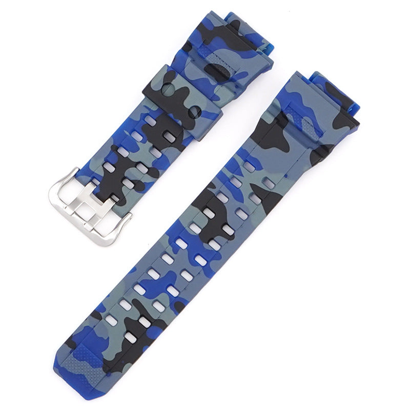 Camouflage Rubber TPU Resin Watchband Accessories