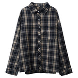 Women's Retro Plaid Sweet Thin Sun Protection Cardigan Coat Shirt