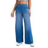 High Waist Straight Cat Beard Horse Riding Yoga Jeans