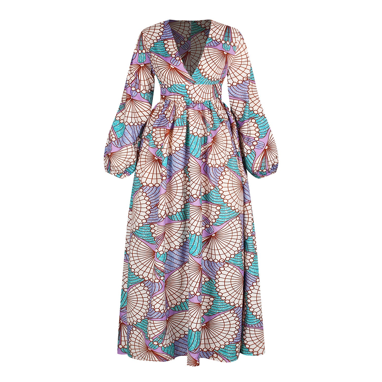 African national style big swing skirt medium length