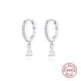 S925 Sterling Silver Diamond Water Drop Eardrop Earring