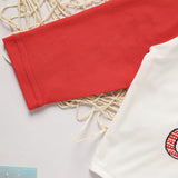 2pcs Baby Boy's 'Heart Crusher' Print Valentine's Day Set, Long Sleeve T Shirt Top & Black Heart Print Pants
