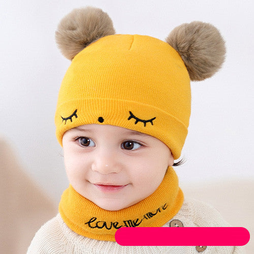 Embroidered cartoon knit hat