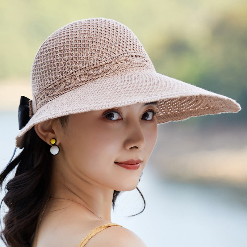 Outdoor bow hat with big bow