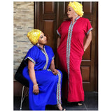 African Women Loose Short-sleeved Long Dress