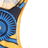 Printed Women's Round Neck Sleeveless Dress With African Style