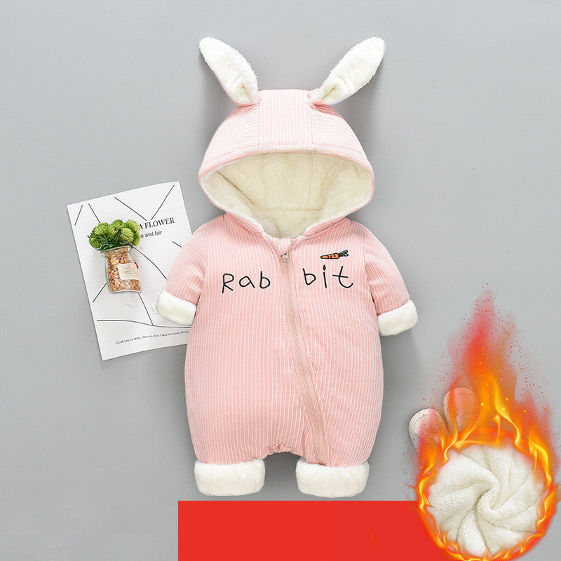 One Piece Clothes, Winter Thick Hugging Clothes, Winter Clothes, Newborn Down Cotton Padded Clothes, Baby Men's Going Out Clothes