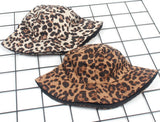 Leopard-Print Fisherman Hat On Both Sides, Spring And Summer Outing Cotton Sun Hat