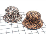 Leopard-Print Fisherman Hat On Both Sides, Spring And Summer Outing Cotton Sun Hat