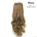 Wavy U Part Wigs for Women Clip in Hair Extension Invisible Half False Synthetic Wig Long Blonde Black Natural Hairpieces