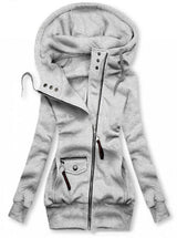 Stitched Drawstring Hooded Slim Fashion Jacket