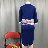 African Fashion Lady Plus Size Two-Piece Set Coat Dress 4xl