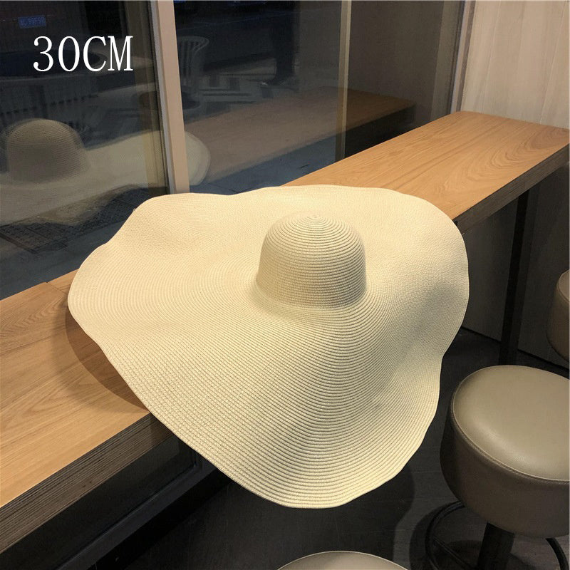 Fashionable Oversized Foldable Straw Hat