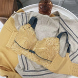 High Quality Latex Lace One Piece Seamless Underwear Ladies Ultra-thin Adjustable Sports Gather Bra