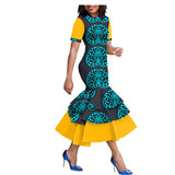 Amazon Quick Sell Popular New African National Cotton Batik Dress