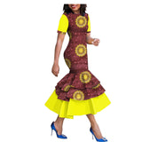 Amazon Quick Sell Popular New African National Cotton Batik Dress