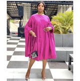 European, American And African Foreign Trade Dress, Long Skirt, Hedging, Fold Stitching, Loose Large Size