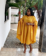 European, American And African Foreign Trade Dress, Long Skirt, Hedging, Fold Stitching, Loose Large Size