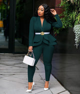 Africa Clothing African Sets For Women Elastic Bazin African Clothes 2 Two Piece Set Top and Pants Dashiki Famous Suit For Lady