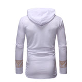 African Turk Chief Printed Long Sleeve Jacket With Arc Hem