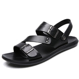 Sandals Men Casual Comfortable Barefoot Buckle Shoes