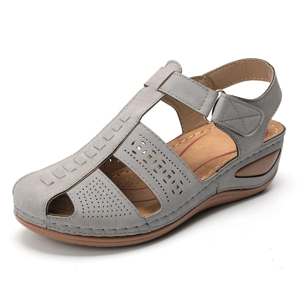 Foreign Trade Sandals,Large Size Women Outer Pierced Shoes, Women Shoes, Summer Fashion Mid-Heel Soft Women Sandals