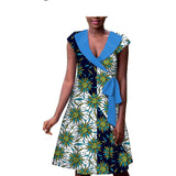 New Style Hot-Selling African Ethnic Printing Batik Cotton Plus Size Fashion Dress