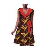 New Style Hot-Selling African Ethnic Printing Batik Cotton Plus Size Fashion Dress